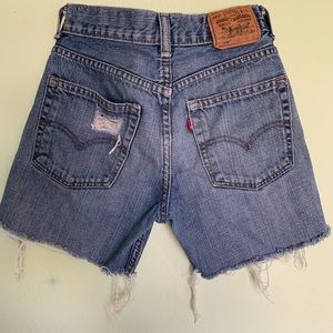 Levi’s distressed shorts